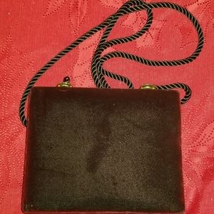 Valerie Stevens Burgundy Velvet Evening Bag